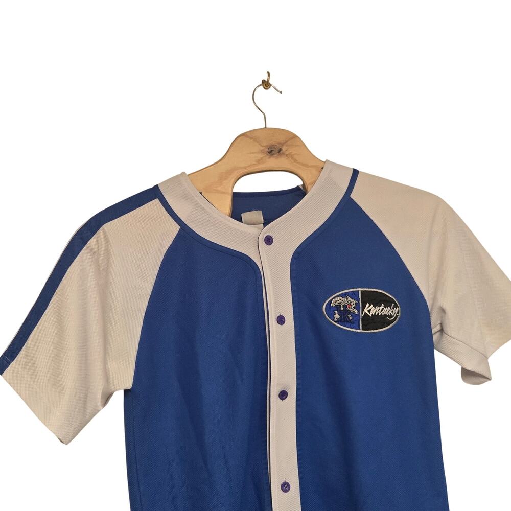 Vintage 90s Signal Sports Kentucky Wildcats Baseball Jersey Blue Mens Size Large